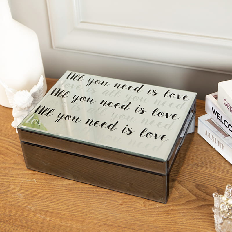 Оптовая Домашнее Хранение Коричневое Золото Зеркальная Шкатулка Для Ювелирных Изделий