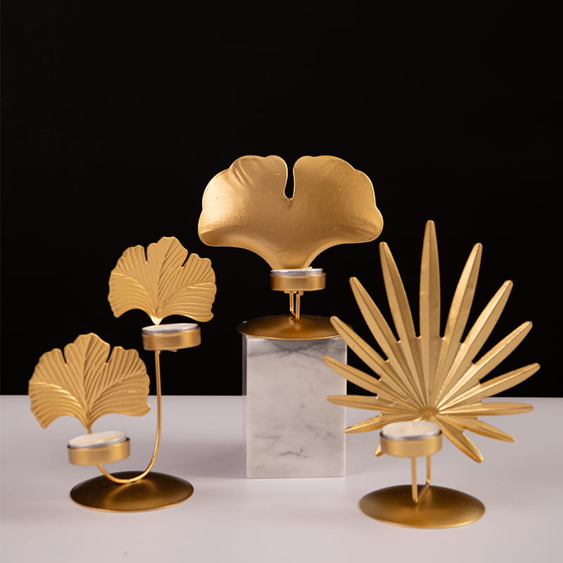 Милый металлический подсвечник Tealight в форме разных листьев для свадебных украшений, вечеринок или повседневного домашнего декора